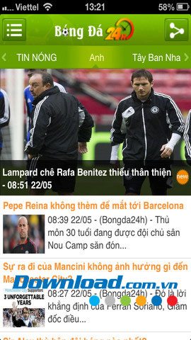 Bóng đá 24h for iOS