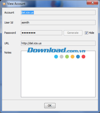 Quản lý tài khoản với Universal Password Manager