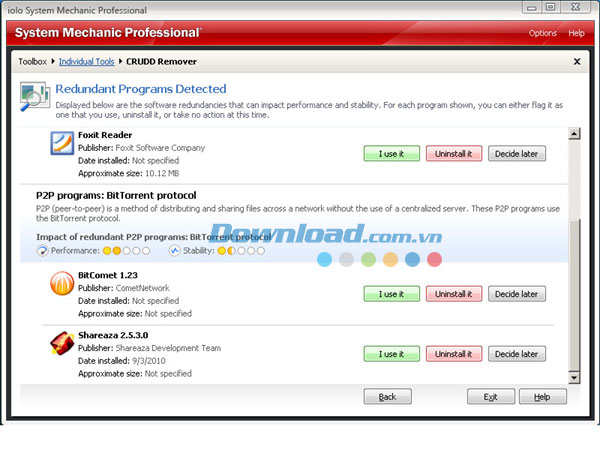 Công cụ CRUDD Remover giúp gỡ bỏ chương trình không cần thiết System Mechanic Pro