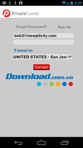 bảo mật thông tin cá nhân Private Tunnel VPN for Android