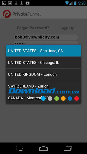 bảo vệ danh tính người dùng Private Tunnel VPN for Android