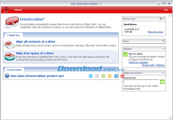 Xóa dữ liệu nhạy cảm khỏi PC DriveScrubber