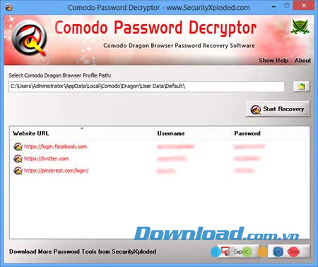Comodo Password Decryptor