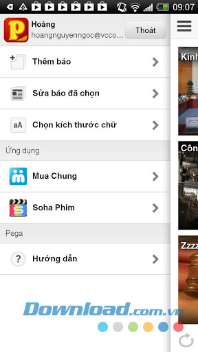 Đọc tin Pega for Android