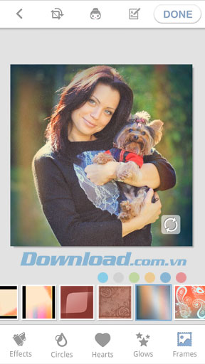 chụp ảnh cùng hiệu ứng Bright Camera for Facebook