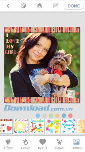 chỉnh sửa ảnh trên điện thoại Bright Camera for Facebook