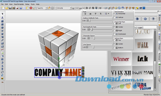 Aurora 3D Text & Logo Maker