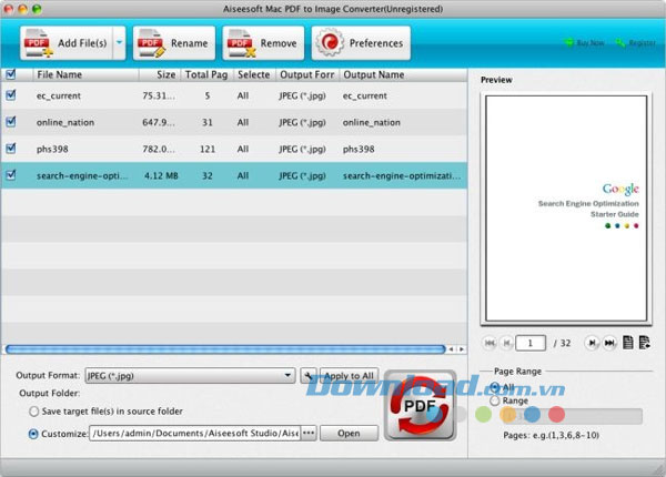Aiseesoft Mac PDF to Image Converter