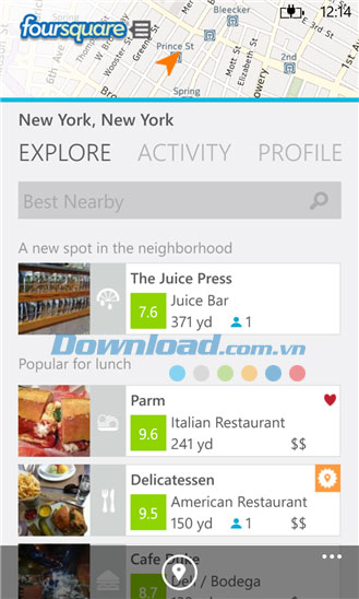 Foursquare for Windows Phone