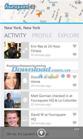 Foursquare for Windows Phone