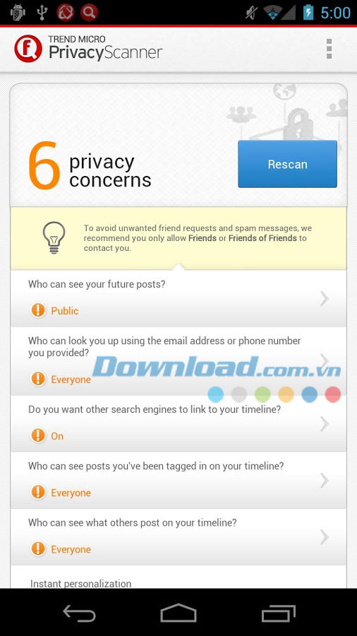 Privacy Scanner for Facebook