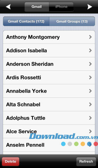 Đồng bộ tài khoản Gmail và iPhone Contacts Sync with Google Account Lite for iOS