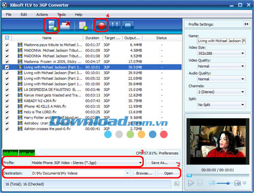 Xilisoft FLV to 3GP Converter