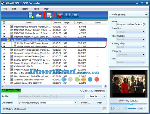 Xilisoft FLV to 3GP Converter