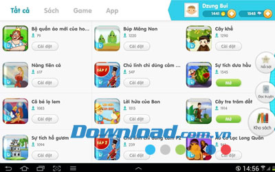 Chọn bộ truyện cài đặt Sách giáo dục trẻ em Terrabook for Android