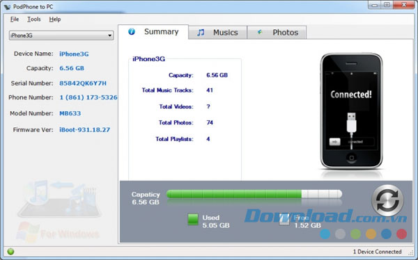PodPhone to PC