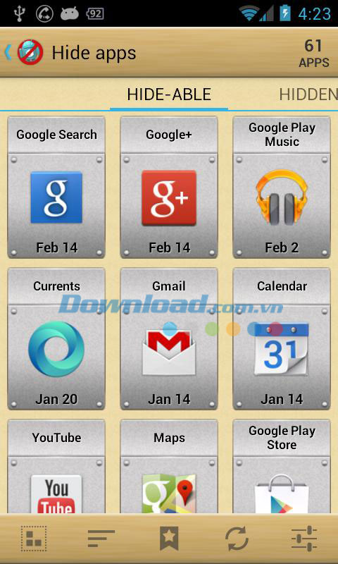 Ẩn ứng dụng AppMgr III for Android