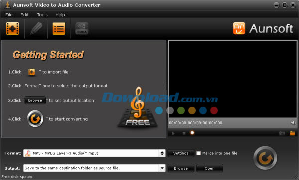 Aunsoft Video to Audio Converter