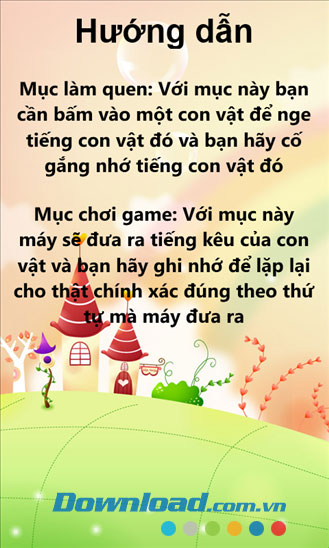 Hướng dẫn chơi game Thế giới động vật for Windows Phone