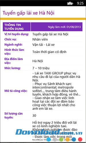 Chợ việc làm for Windows Phone