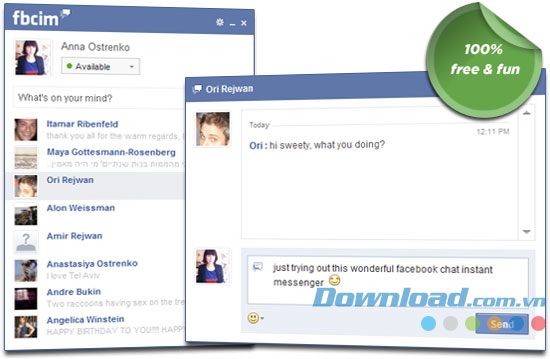 Chat Facebook miễn phí Facebook Chat Instant Messenger