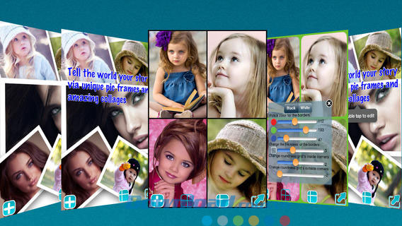 Tạo ảnh cắt dán tuyệt đẹp Image Collage Free for iOS