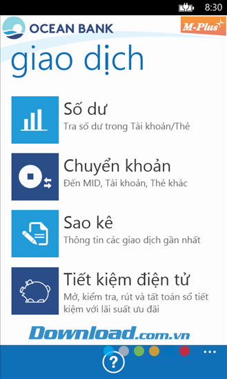 M-Plus Banking for Windows Phone