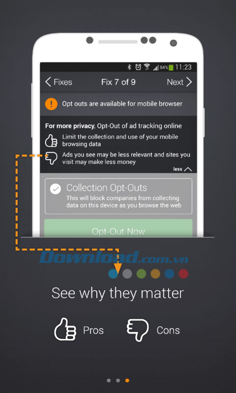 Quản lý quyền riêng tư cá nhân AVG PrivacyFix for Android