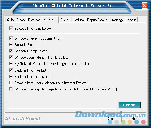 AbsoluteShield Internet Eraser