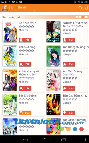Kho sách miễn phí Zinbooks for Android