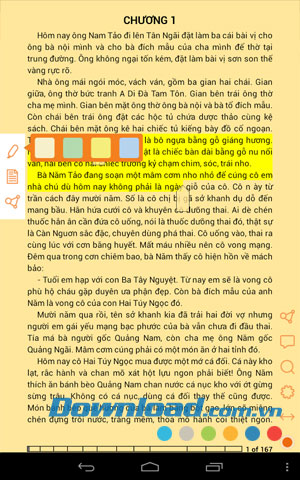 Đọc sách theo chương mục Zinbooks for Android