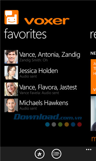 Gửi tin nhắn thoại miễn phí Voxer for Windows Phone