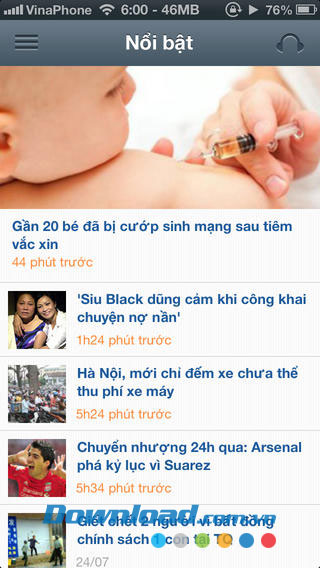 Tin tức tổng hợp Tin ngắn for iOS