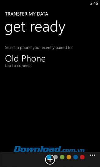 Chuyển dữ liệu của tôi for Windows Phone