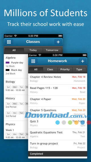 Quản lý học tập hiệu quả myHomework Student Planner for iOS