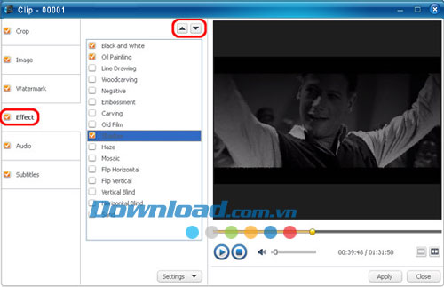 Thêm hiệu ứng cho video iJoysoft Blu Ray Ripper