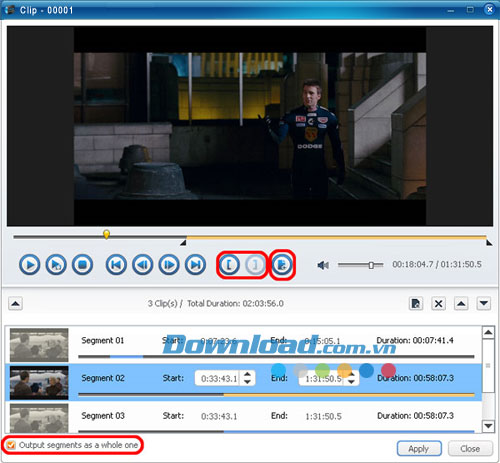 Cắt phân đoạn video iJoysoft Blu Ray Ripper