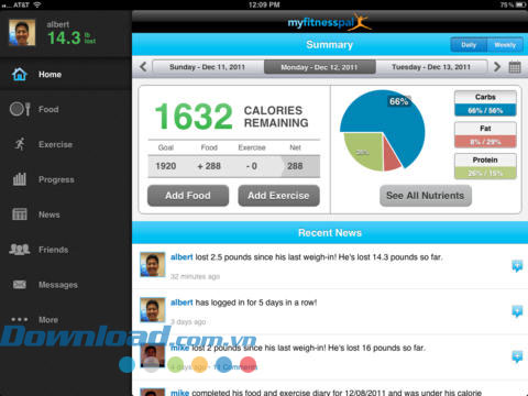 MyFitnessPal HD for iPad