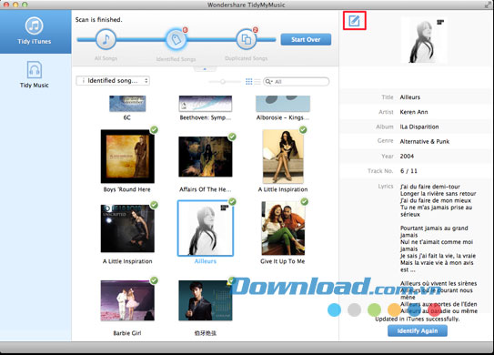 Wondershare TidyMyMusic for Mac