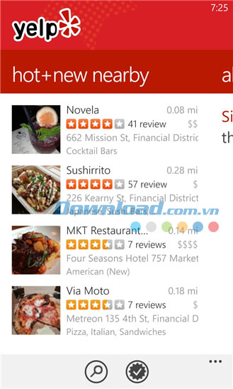 Yelp for Windows Phone