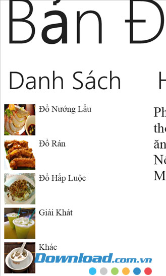 Bản đồ ăn vặt for Windows Phone