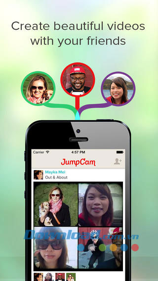 Tạo video tuyệt đẹp với bạn bè JumpCam for iOS