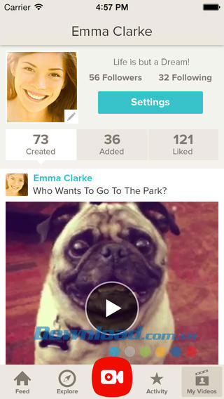 Chia sẻ video với cộng đồng