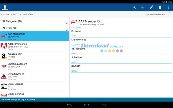 SplashID Safe Password Manager for Android