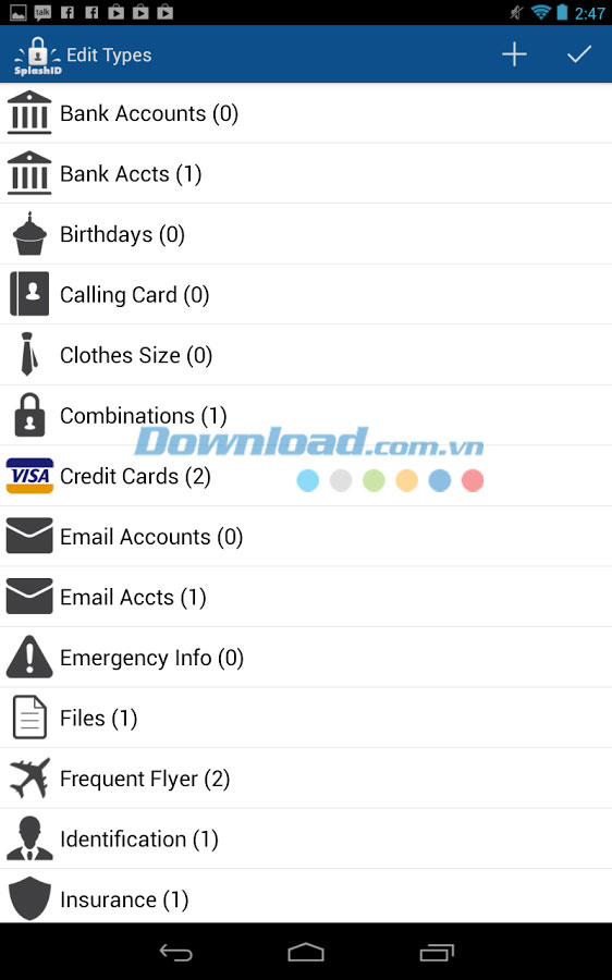 SplashID Safe Password Manager for Android