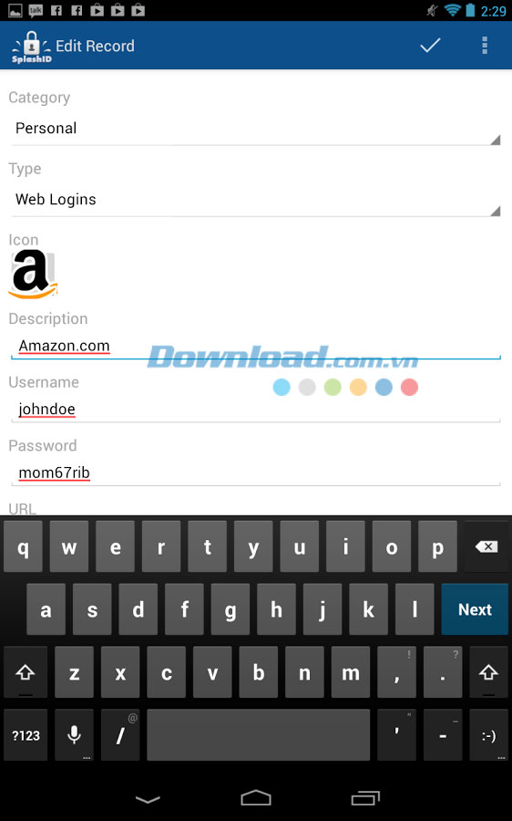 SplashID Safe Password Manager for Android