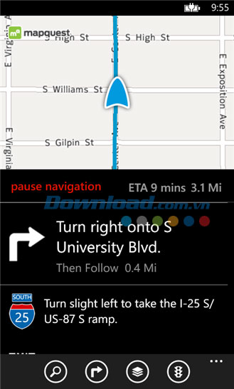 MapQuest Navigation for Windows Phone