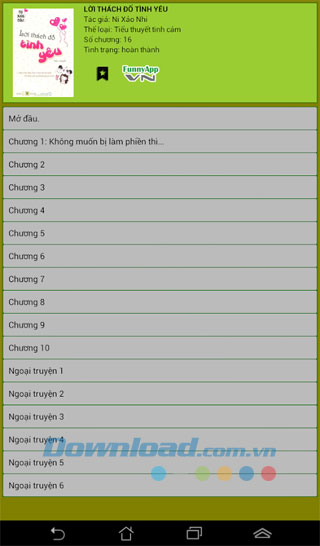 Lời thách đố tình yêu for Android
