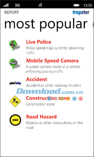 Trapster for Windows Phone