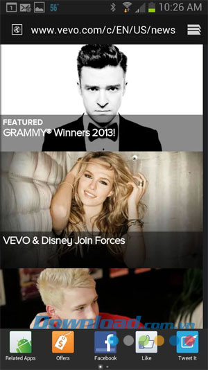 Trình duyệt web mang tính xã hội Skyfire Web Browser 5.0 for Android